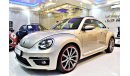 فولكس واجن بيتيل AGENCY WARRANTY UNTIL 2023 Volkswagen Beetle Turbo R-Line 2016 Model!! in Gold Color! GCC Specs