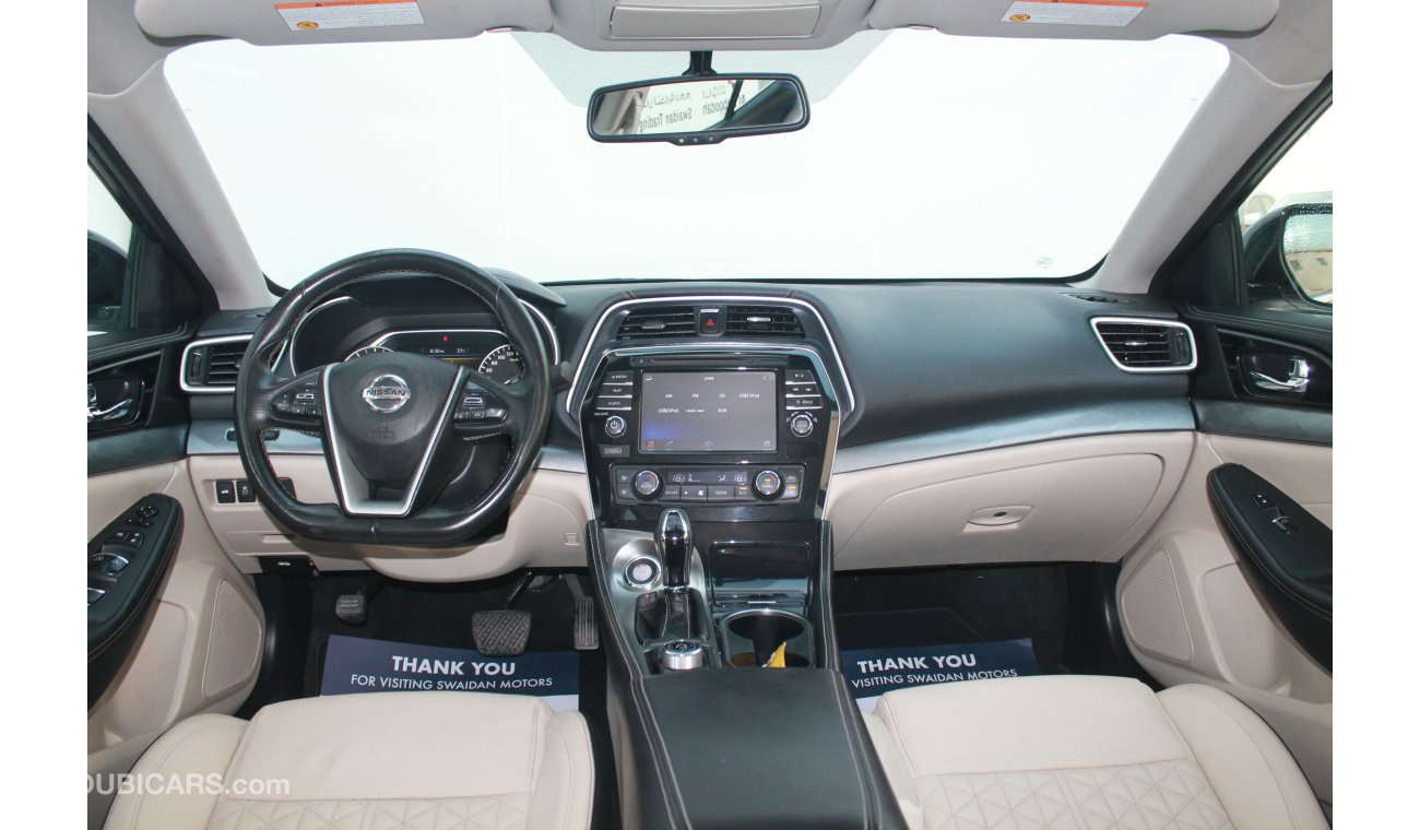 Nissan Maxima 3.5L SV V6 2016 GCC DEALER WARRANTY FREE INSURANCE