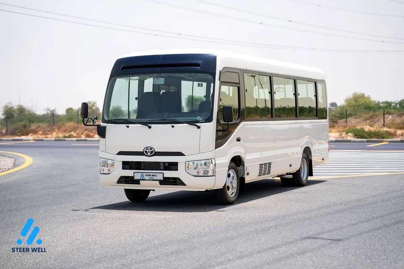 Toyota Coaster BUS 2025 | 23-Seater Bus 4.0L Diesel RWD GCC Specs Full Option White | Contact Now