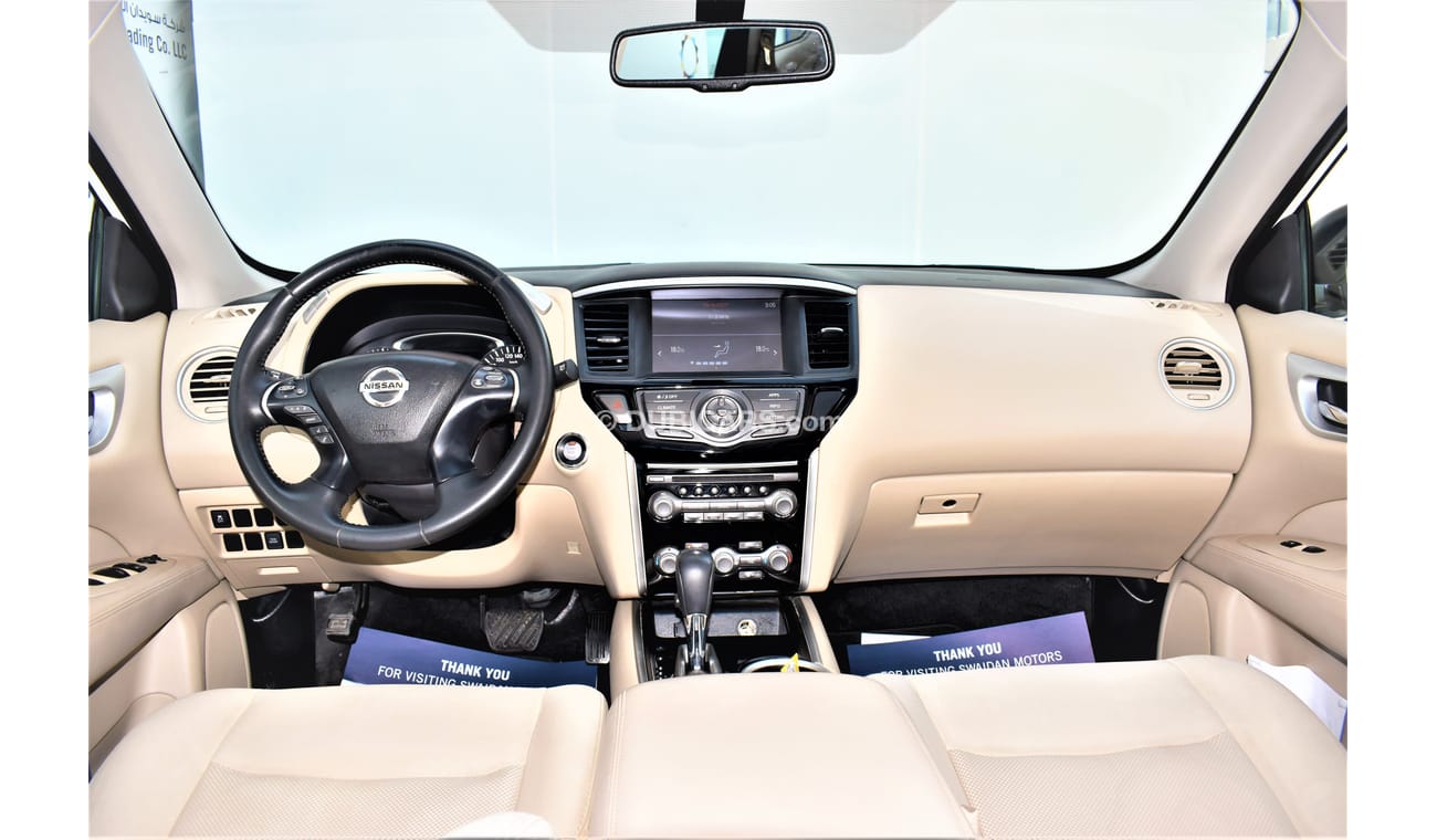 Nissan Pathfinder AED 1359 PM | 3.5L LE V6 4WD GCC DEALER WARRANTY