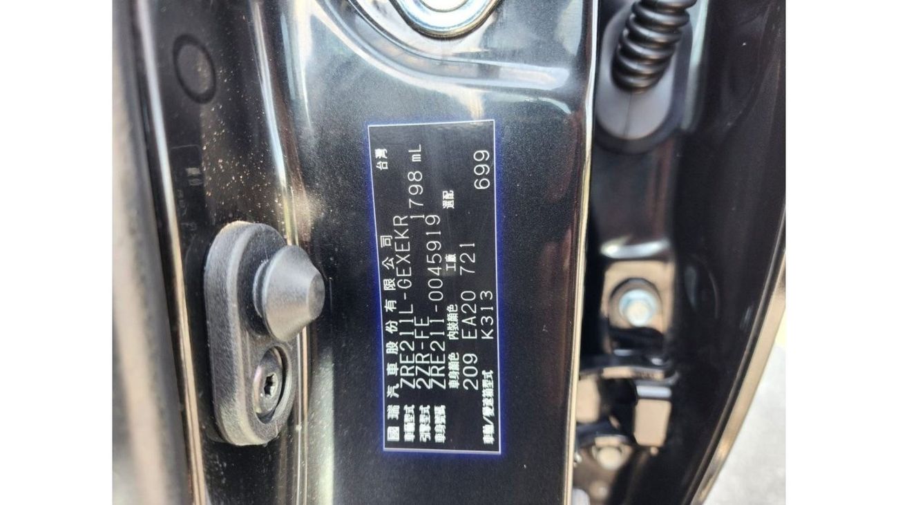 Toyota Corolla TOYOTA COROLLA JAPAN 2021 BALCK