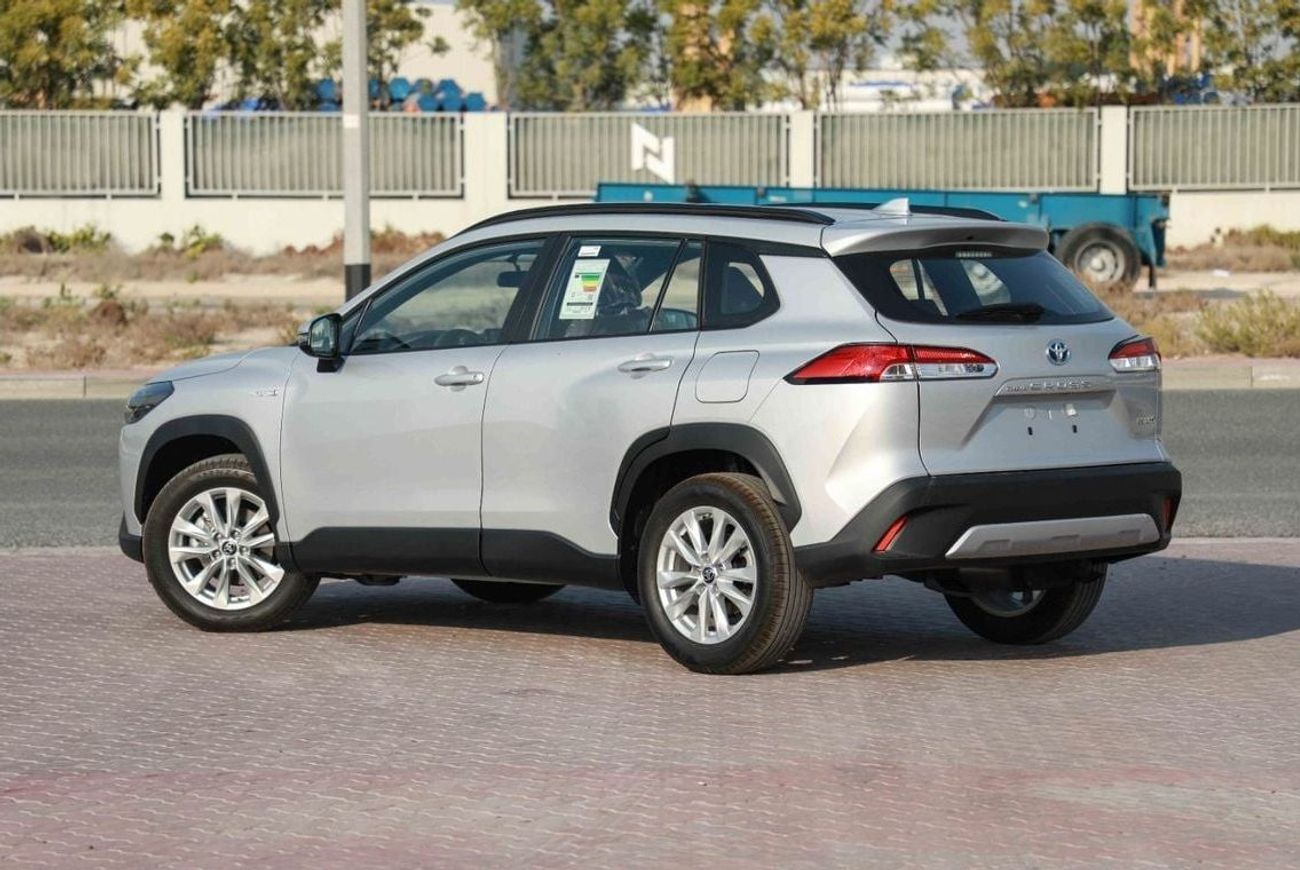 تويوتا كورولا كروس 2024 TOYOTA COROLLA CROSS 1.8 Hybrid MID - SILVER inside RED | Export Only