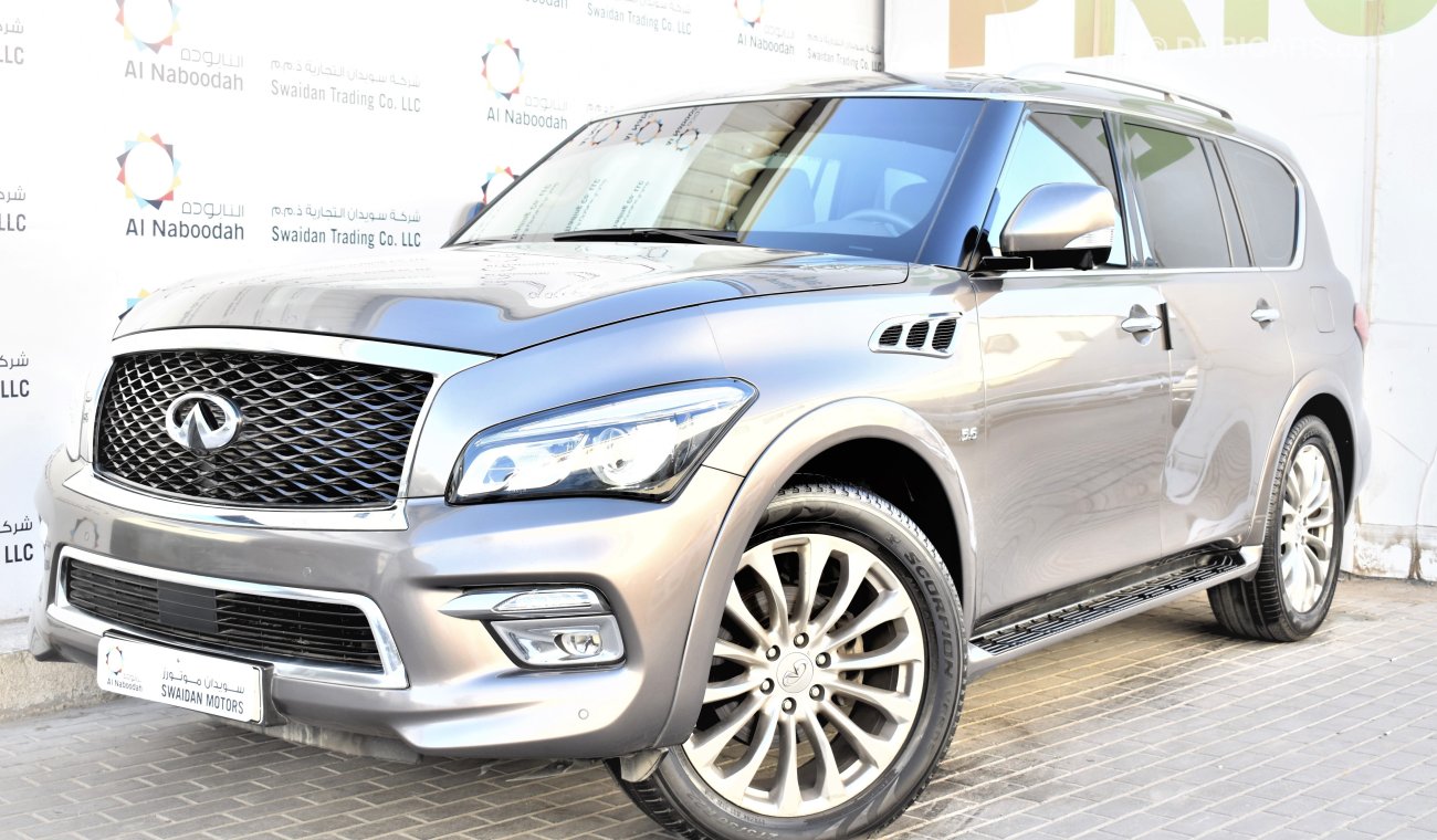 Infiniti QX80 LUXURY 5.6L V8 2017 GCC AGENCY HISTORY RAMADAN OFFER INSURANCE/SERVICE/WARRANTY