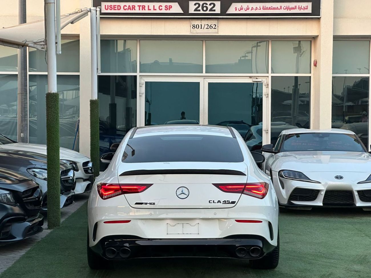 مرسيدس بنز CLA 45 S  AMG مرسيدس بنز AMG CLA45S خليجي فل ابشن صبغ وكاله تشييكات وكاله تحت الضمان بحاله ممتازه