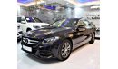 Mercedes-Benz C200 ORIGINAL PAINT! ( صبغ وكاله ) LOW MILEAGE 54,000 KM! Mercedes Benz C200 2015 Model!! in Black Color!