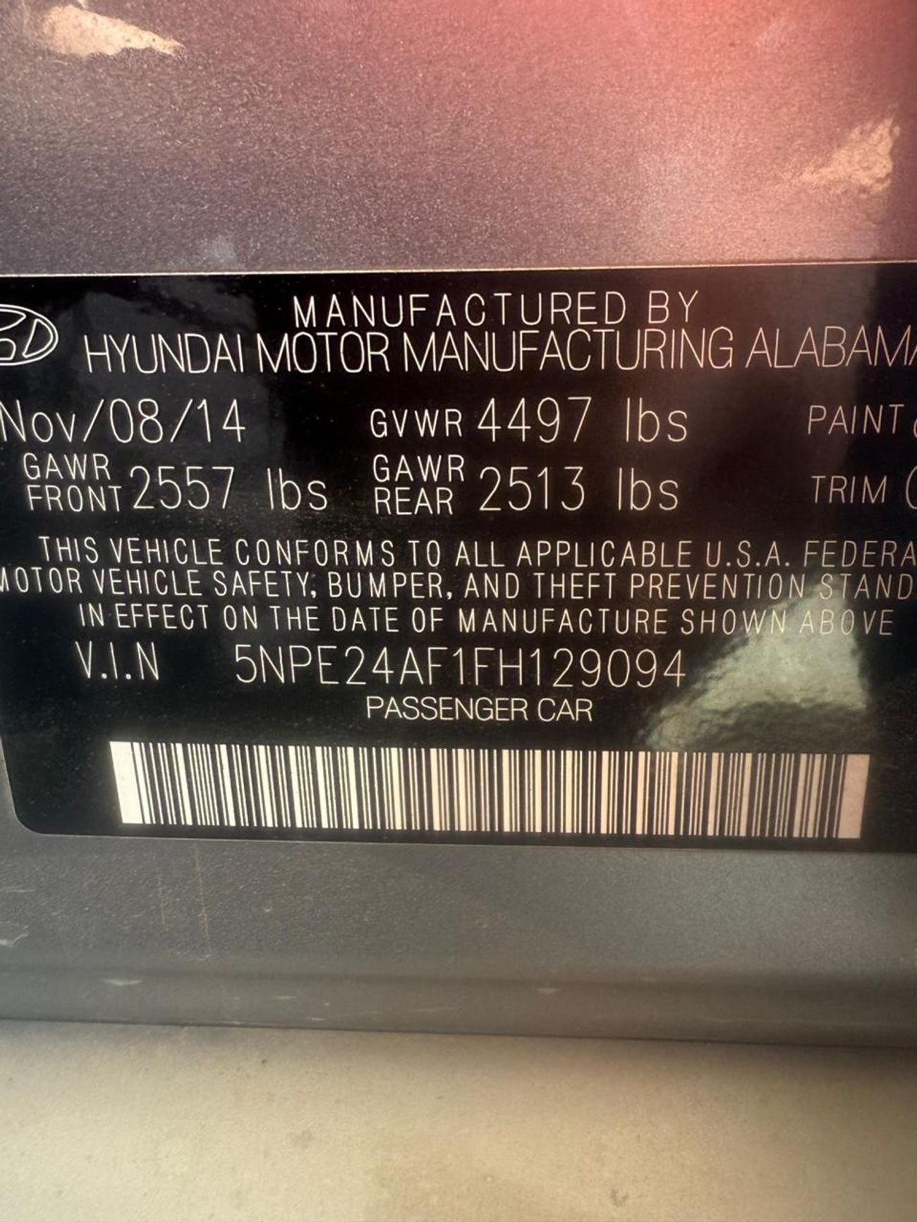 Hyundai Sonata GL Top 2.4L