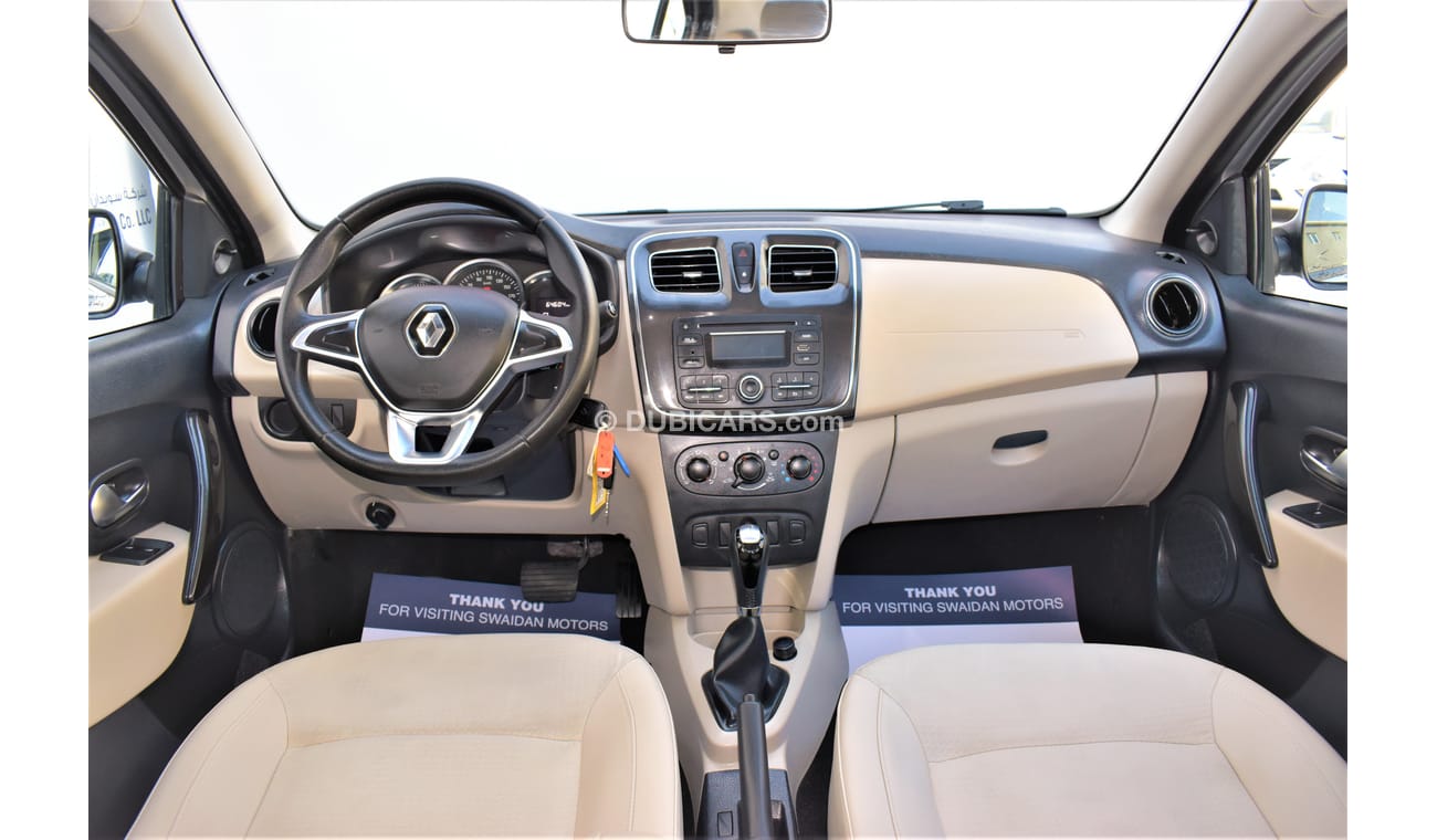 Renault Symbol AED 508 PM | 0% DP | 1.6L SE GCC WARRANTY