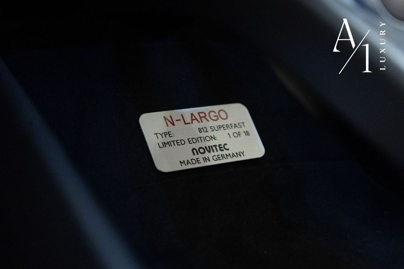 Ferrari 812 Superfast N-LARGO By Novitec 2018 Ferrari 812 SuperFast, N-LARGO By Novitec, 1 of 18 Limited Edition, Giallo M