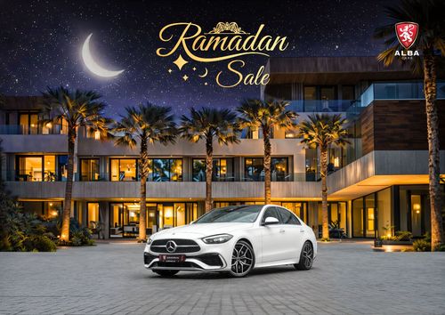 مرسيدس بنز C 200 C200 AMG | 3,193 P.M | 0% Downpayment | Mercedes Warranty! | Ramadan Offer!