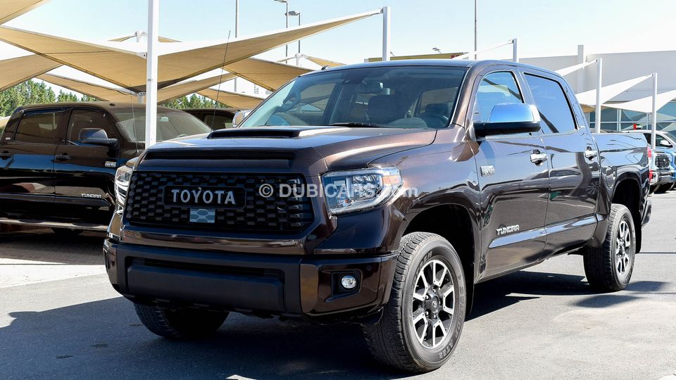 Toyota Tundra Limited for sale: AED 127,000. Brown, 2018