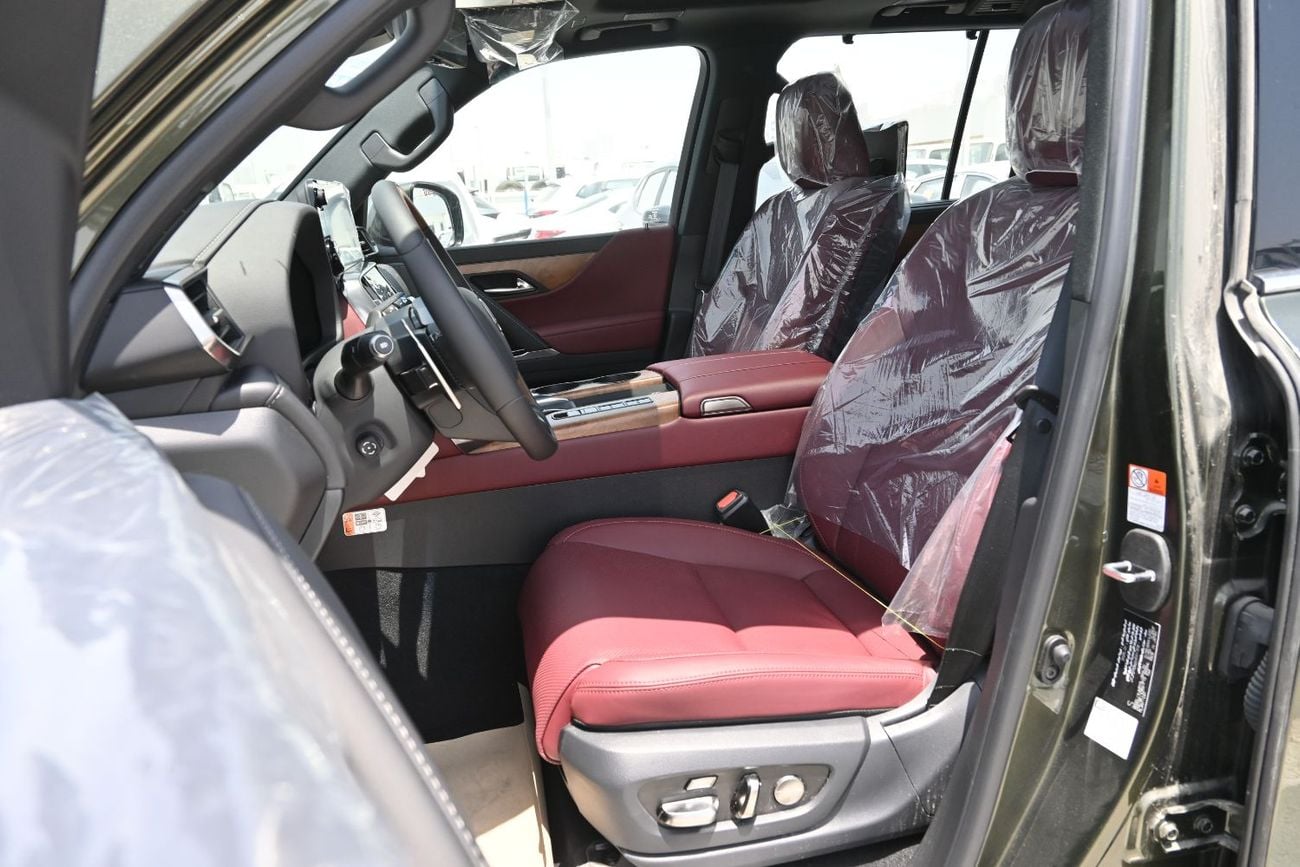 لكزس LX 700h Lexus LX700h Signature 3.5L Twin-Turbo + Hybrid V6, Model 2025, Color Green inside Red