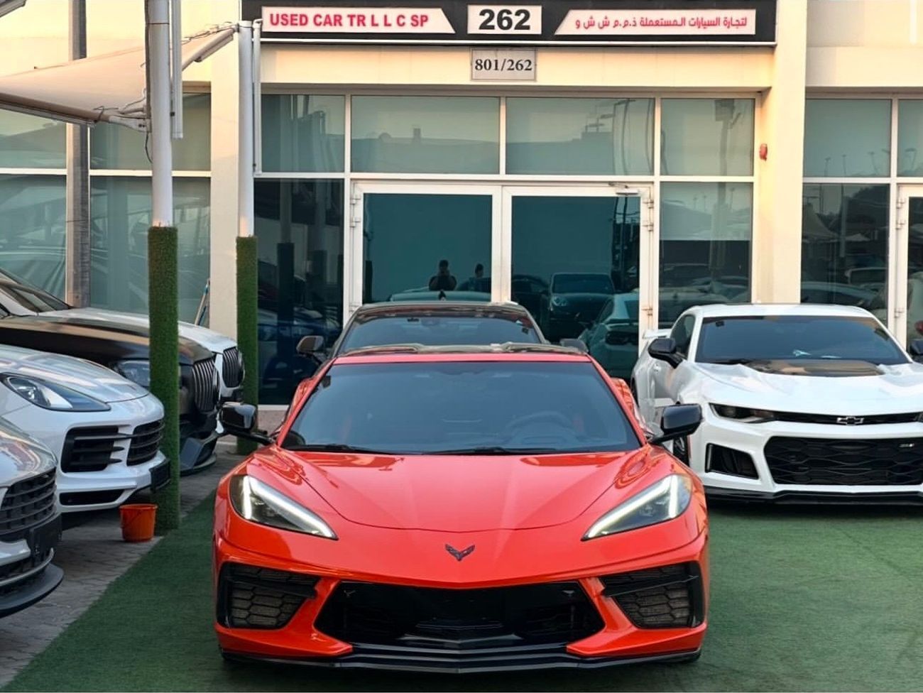 شيفروليه كورفت شفروليه كورفيت C8 3LT 2021 بحالة جدا ممتازة سيتات كومبتشن داخلية الكنتارا بالكامل لون مميز