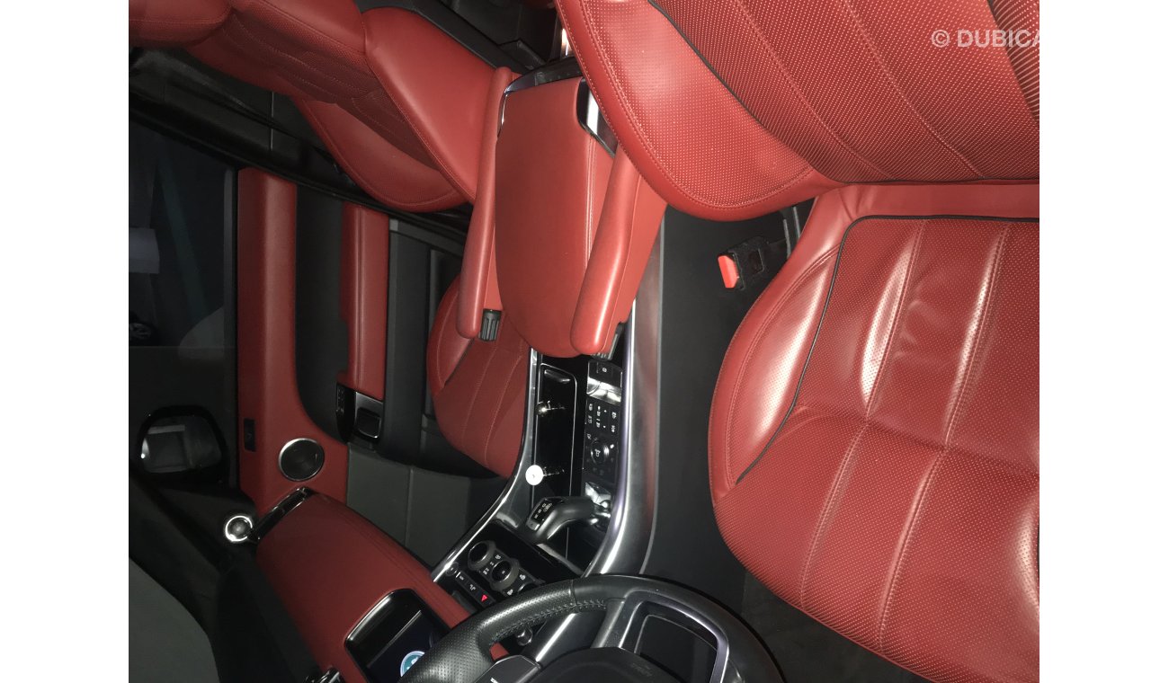 Land Rover Range Rover Sport Supercharged Red leather trim.  I bought this GCC spec car with 910km showroom