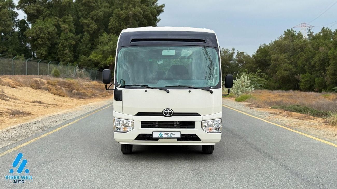 Toyota Coaster  2025 | 23-Seater | 4.0L Diesel | RWD | GCC Specs | Full Option White | BEST PRICE