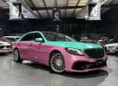 Mercedes Benz S63 AMG STD 4.0L V8 | Maybach Kit| Custom Tiffany green & glitter wrap/pink  finish
