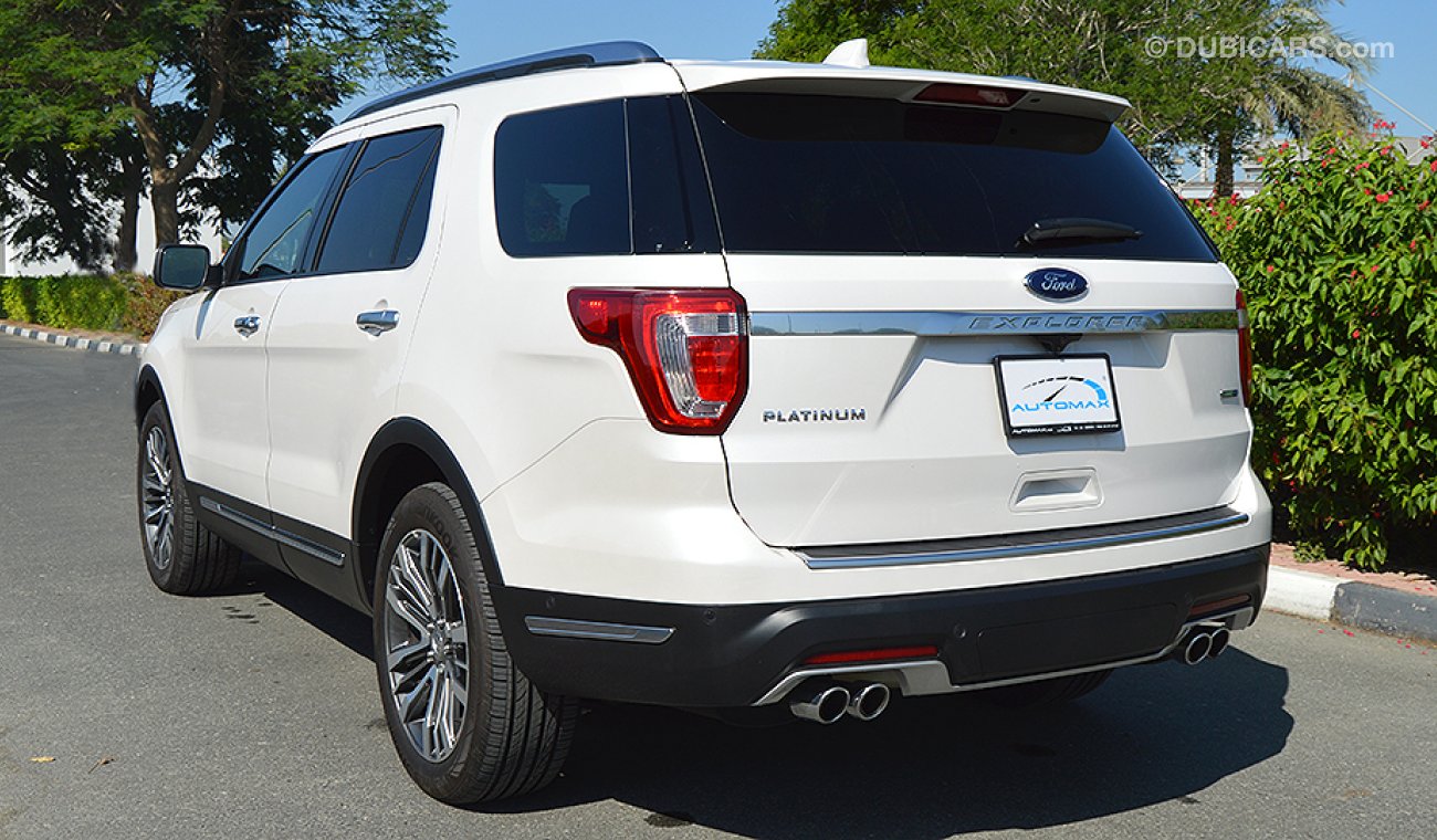 Ford Explorer Platinum Luxury Edition Ecoboost 4WD, 3.5-V6 GCC, 0km w/ 3 Years or 100K km WTY  + 3 Years Service