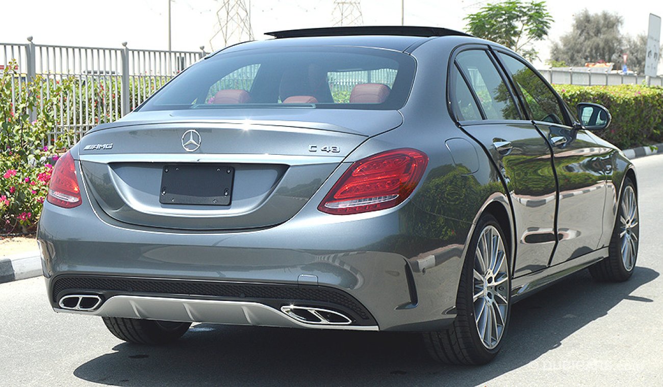 Mercedes-Benz C 43 AMG 4MATIC, V6 Biturbo, GCC Specs with 2 Years Unlimited Mileage Warranty