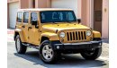 Jeep Wrangler Sahara Unlimited 2015 GCC Warranty with Zero Down-Payment.