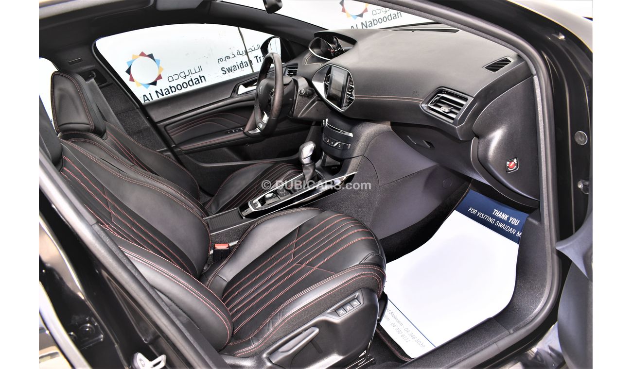 Peugeot 308 AED 1468 PM | 1.6L GT LINE GCC AGENCY WARRANTY UP TO 2026 OR 100000KM
