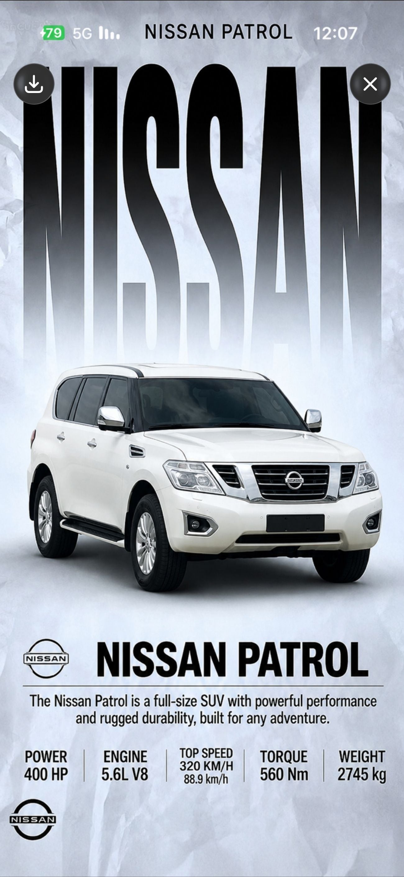Nissan Patrol SE T2