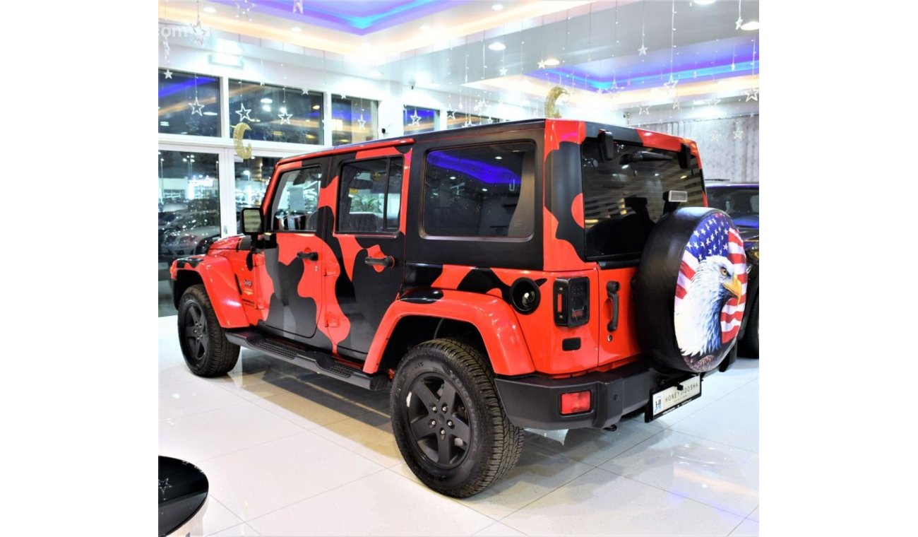 جيب رانجلر ORIGINAL PAINT ( صبغ وكاله ) Jeep Wrangler Unlimited SAHARA 2015 Model!! in Red Color! GCC Specs