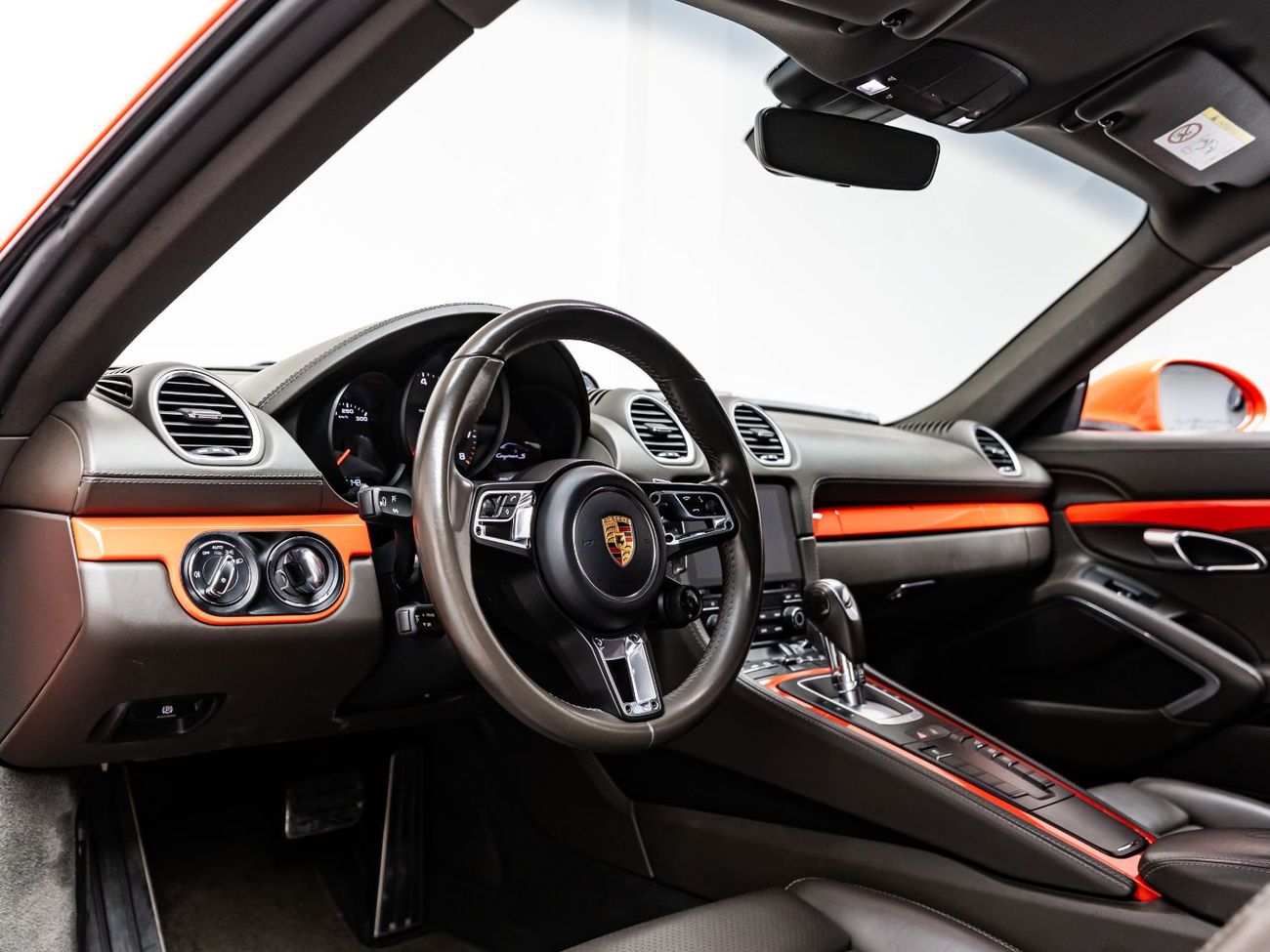 Porsche 718 Cayman S 2.5L A/T 2018 Porsche Cayman S, Porsche Warranty, Full Service History, Lava Orange, Low KMs, GCC