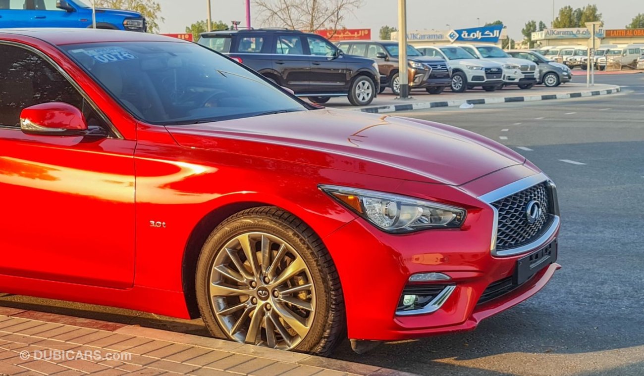 Infiniti Q50 3.0L Turbo V6 2019 Agency Warranty Full Service History GCC Full Option