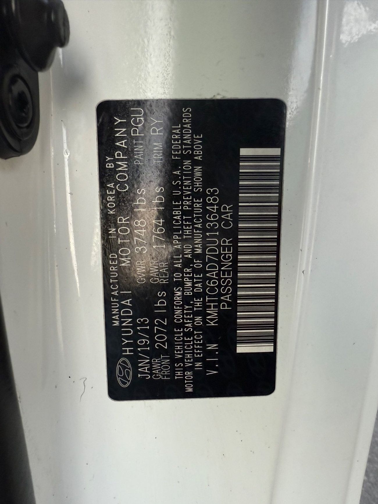 هيونداي فيلوستر 2013 PANORAMA VIEW 1.6 CC USA SPEC