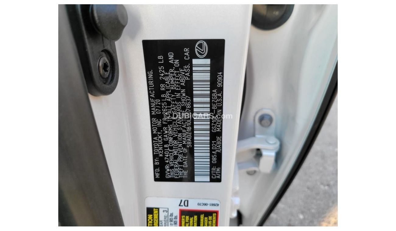 Lexus ES350 LEXUS ES350 2020 MODEL FULL OPTION