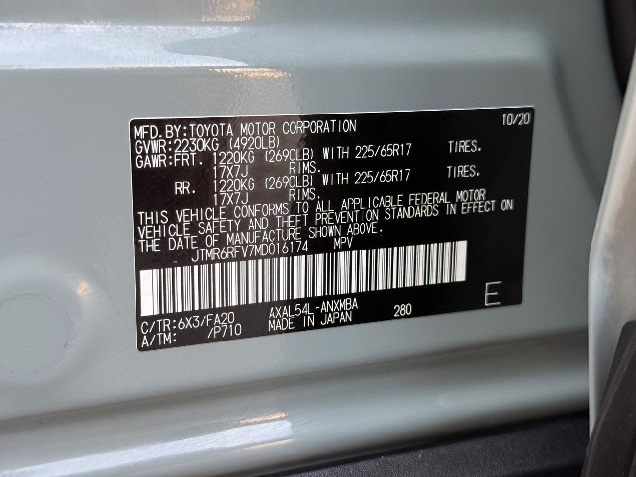 Toyota RAV4 XLE 2.5L 2021 TOYOTA RAV4 XLE HYBRID 4x4 FULL OPTIONS IMPORTED FROM USA