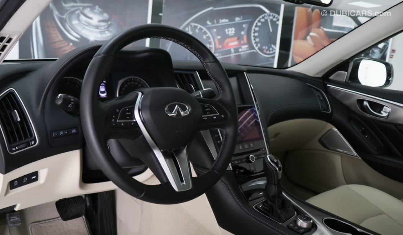 Infiniti Q50 2.0t Luxe 2019 Model with 3 Years or 100,000KM GCC Warranty!!