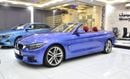BMW 420i EXCELLENT DEAL for our BMW 420i M-Kit Convertible ( 2019 Model ) in Blue Color GCC Specs