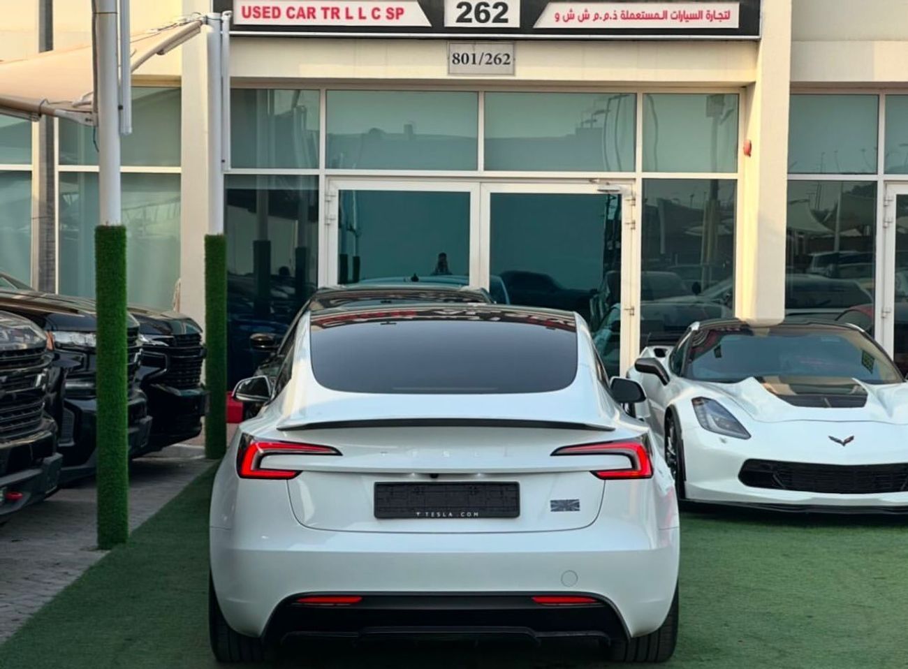 تسلا موديل 3 تسلا موديل 3 بروفورمنس خليجي 2025 فل ابشن صبغ وكاله تحت الضمان