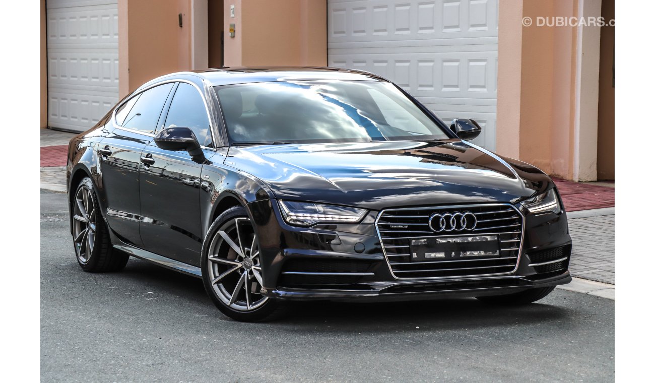 Audi A7 35 TFSI 2015 GCC under 2 years Warranty with Zero Down-Payment.