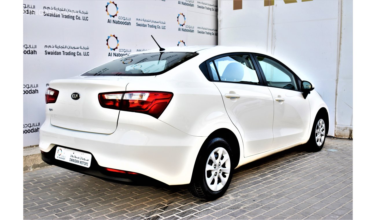 Kia Rio 1.4L EX SEDAN 2016 GCC SPECS WITH DEALER WARRANTY STARTING FROM 27,900 DHS