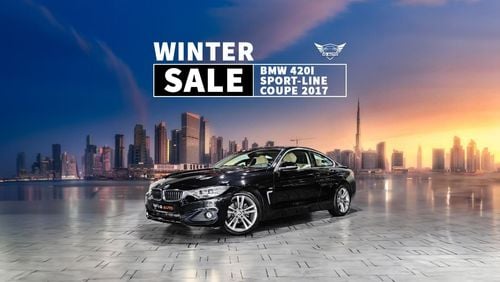BMW 420i M Sport 2.0L AED 1,500 P.M | 2017 BMW 420i COUPE | UNDER WARRANTY | SPORT-LINE | SUNROOF | GCC |
