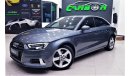 Audi A3 AUDI A3 2017 GCC CAR IN BEAUTIFUL CONDITION WITH A LOW MILEAGE WITH FREE INSURANCE + REGISTERATION