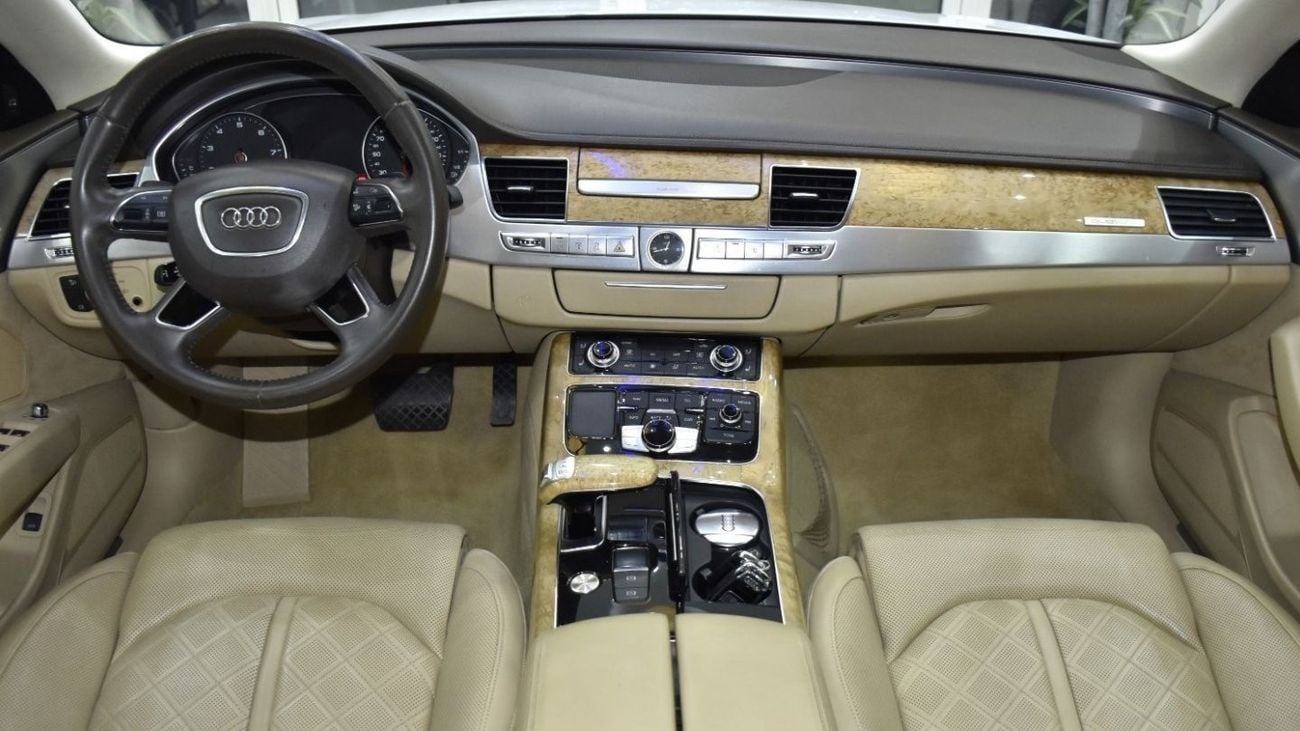 Audi A8 EXCELLENT DEAL for our Audi A8 L 4.0T Quattro ( 2013 Model ) in White Color GCC Specs