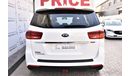 Kia Carnival AED 1439 PM | GRAND 3.3L LX V6 GCC DEALER WARRANTY
