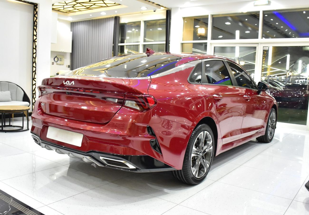 Kia K5 EXCELLENT DEAL for our KIA K5 ( 2022 Model ) in Red Color GCC Specs
