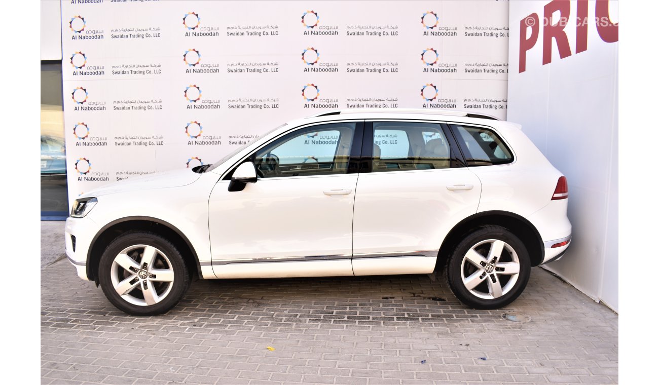 Volkswagen Touareg 3.6L SEL V6 2016 GCC DEALER WARRANTY 1 YEAR / 20000KM SERVICE CONTRACT