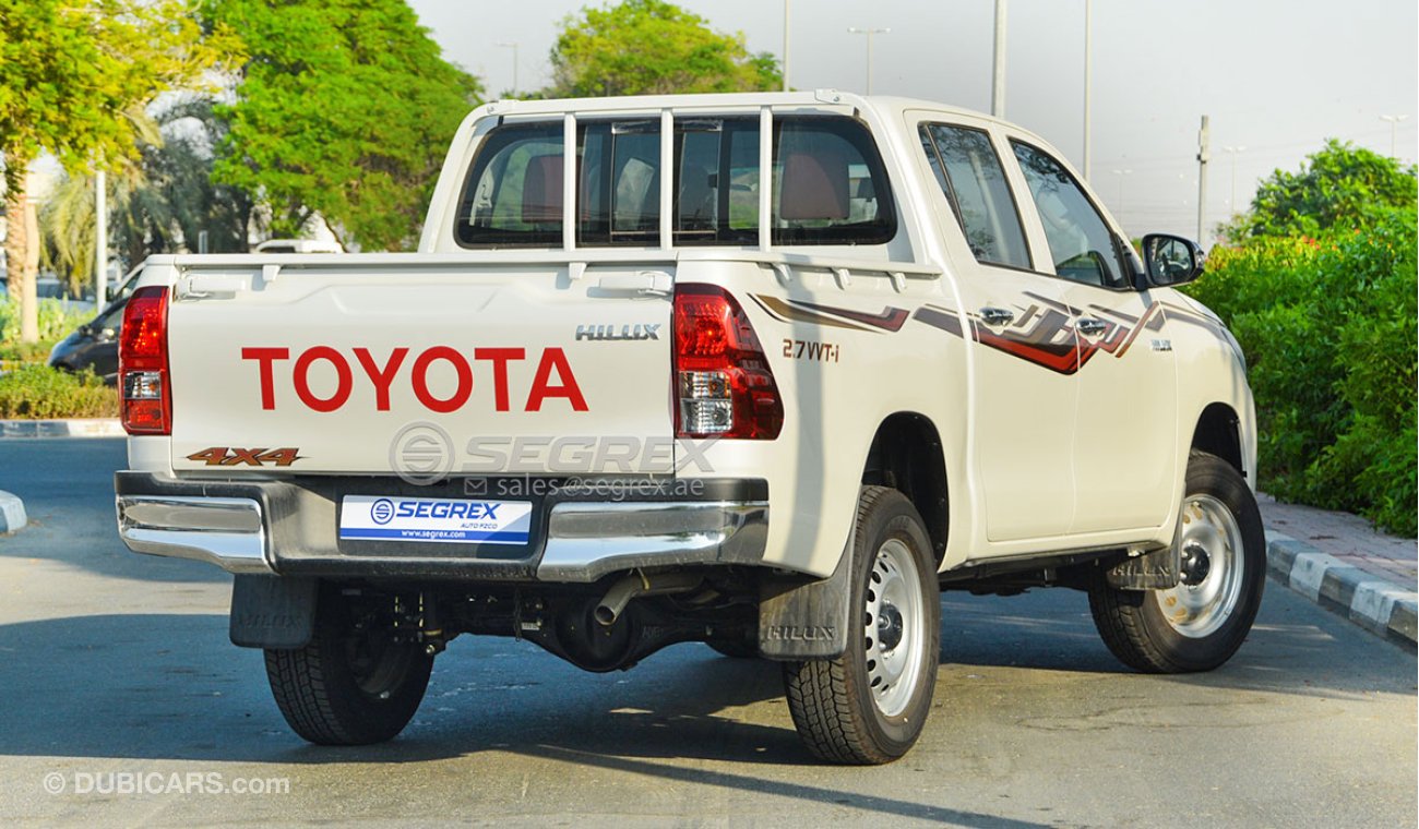 Toyota Hilux 4WD DC 2.7 Petrol Power Option - اسود متوفر