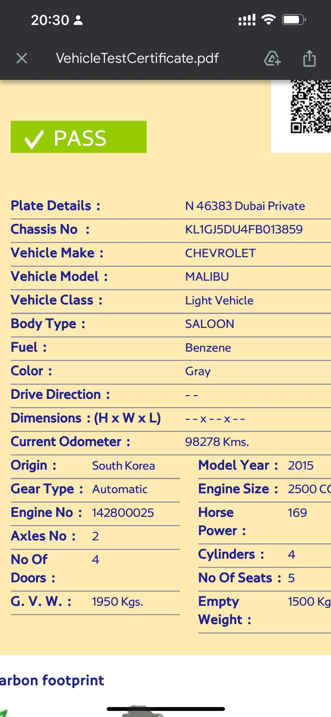 شيفروليه ماليبو LT