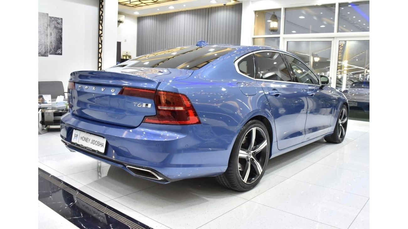 Volvo S90 EXCELLENT DEAL for our Volvo S90 T6 R- Design AWD ( 2018 Model ) in Blue Color GCC Specs