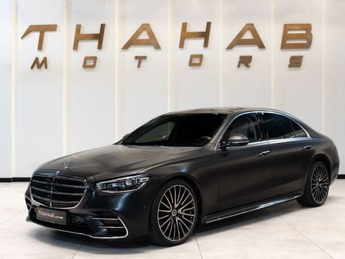 مرسيدس بنز S 500 S-Class 4Matic | 2021 | Matte Black | Fully Loaded | Excellent Condition