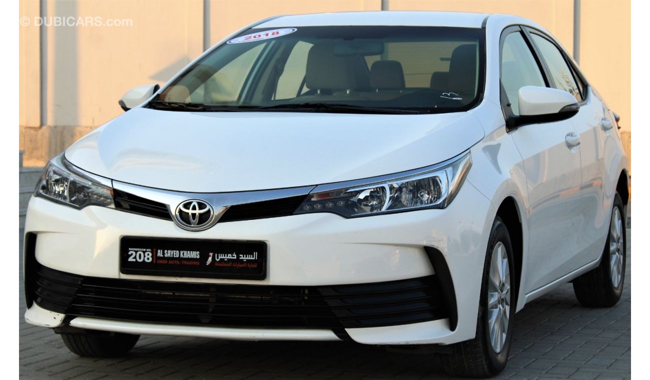 Toyota Corolla Toyota Corolla 2018 GCC No. 2 in excellent condition without accidents, very clean from inside and o