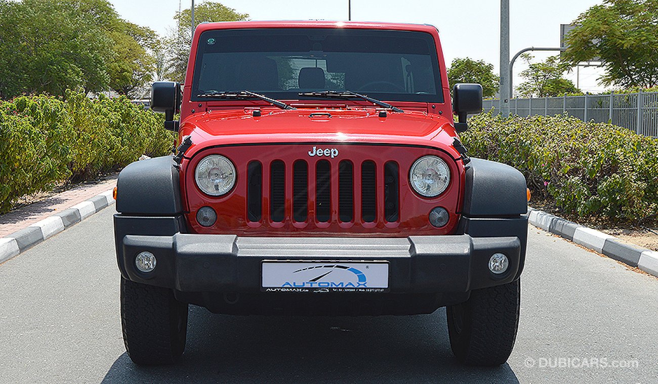 Jeep Wrangler Unlimited Sport, 3.6L-V6 4X4, GCC Specs with Warranty and Service until Nov 2021 or 100,000km