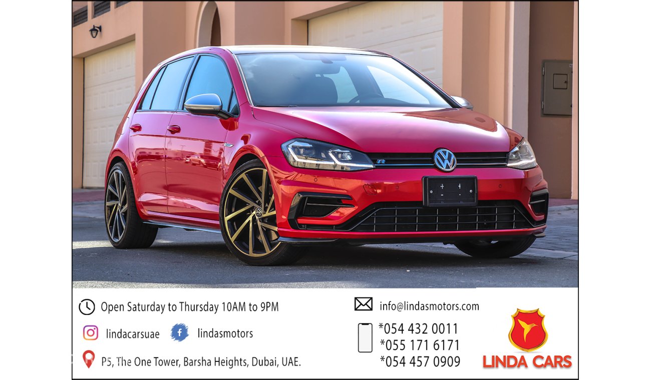 Volkswagen Golf R 2018 GCC under Agency Warranty with Zero Down-Payment.