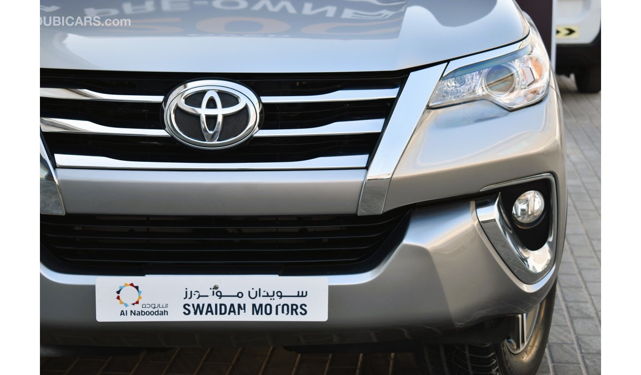 Toyota Fortuner AED 1519 PM | 2.7L EXR 4WD GCC DEALER WARRANTY