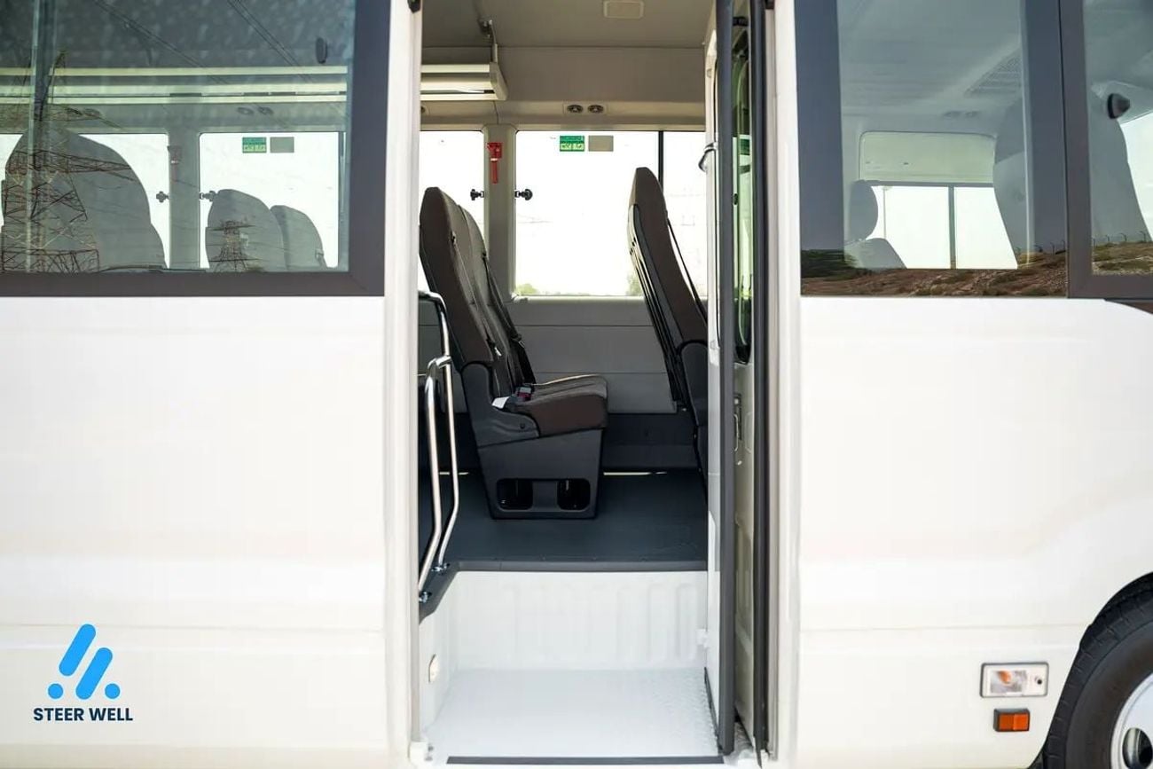 Toyota Coaster BUS 2025 | 23-Seater Bus 4.0L Diesel RWD GCC Specs Full Option White | Contact Now